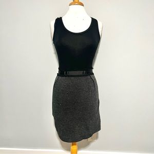 Banana Republic Factory Black Gray Sleeveless Work Dress Size 2 Professional